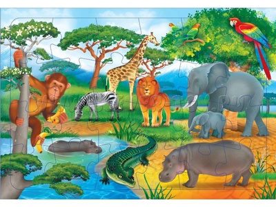 Пазл на подложке "В Африке" (24 дет.) Пазл на подложке "В Африке" (24 дет.)