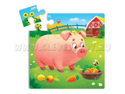 Пазл "Животные. Поросенок" (16 дет.) Пазл "Животные. Поросенок" (16 дет.)