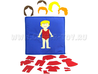 Синий квадрат "Одень человечка" Синий квадрат "Одень человечка"