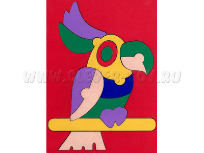 Мозаика "Сложи картинку. Попугайчик" (14 деталей) Мозаика "Сложи картинку. Попугайчик" (14 деталей)