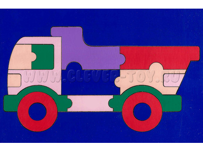 Мозаика "Сложи картинку. Самосвальчик" (16 деталей) Мозаика "Сложи картинку. Самосвальчик" (16 деталей)