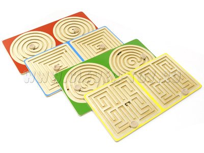Комплект из 4 дидактических лабиринтов (малые) Комплект из 4 дидактических лабиринтов (малые)