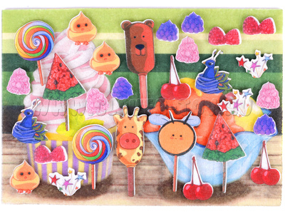 Украшаем пирожное и мороженое (фетр) Украшаем пирожное и мороженое (фетр)