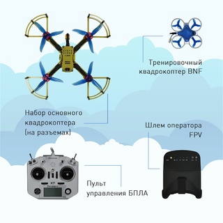 Образовательный набор квадрокоптера EDDRON First (на разъемах)