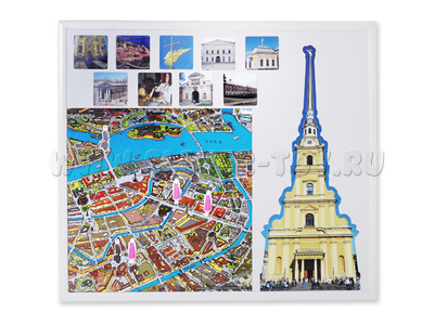 Магнитная доска "Маленькие архитекторы" 86 х 75 см Магнитная доска "Маленькие архитекторы" 86 х 75 см