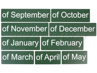 Набор магнитных карточек "Месяцы" (EN) (фон зелёный) Набор магнитных карточек "Месяцы" (EN) (фон зелёный)