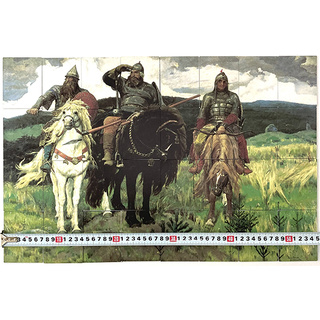 Набор магнитных карточек "Богатыри" (Виктор Васнецов) (для работы на классной доске)