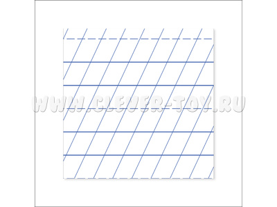 Магнитно-маркерное поле "Линейка" для работы на классной доске (маленькое)