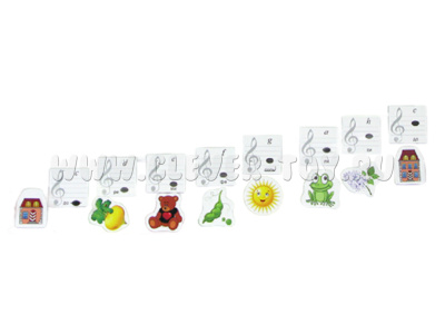 Набор магнитных карточек "Весёлые нотки"*