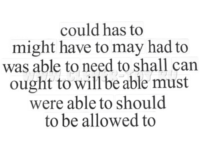 Набор магнитных карточек "Modal verbs" (большой размер)
