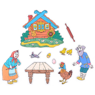 Набор магнитных карточек Курочка Ряба